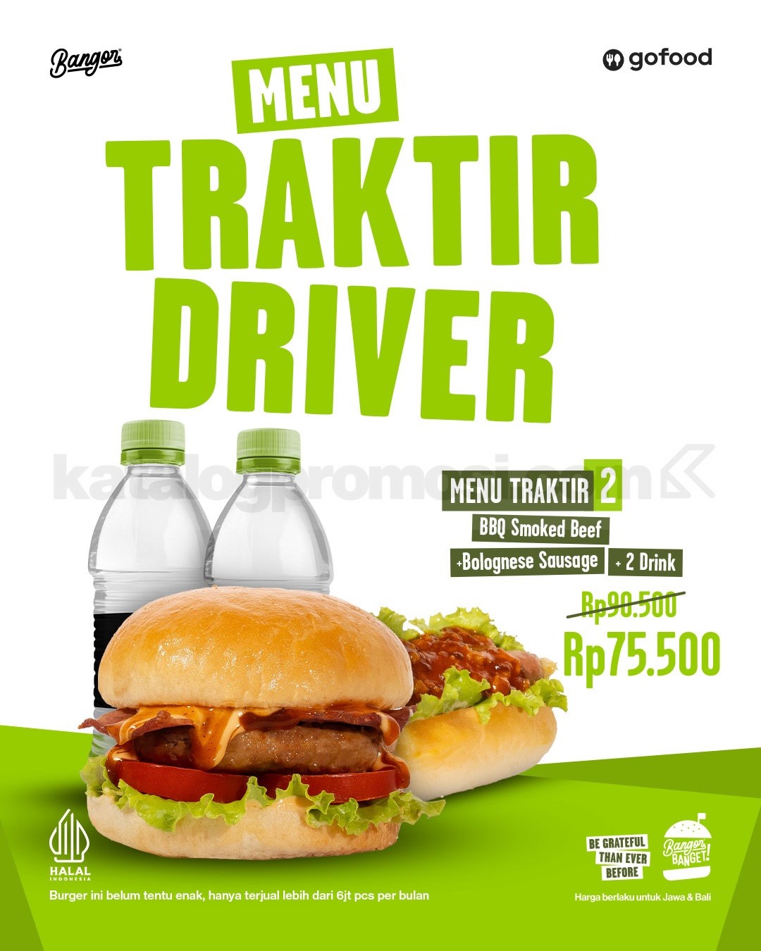 Promo Burger Bangor Menu Traktir Driver mulai Rp. 60.000 Promo Burger Bangor Menu Traktir Driver mulai Rp. 60.000 1