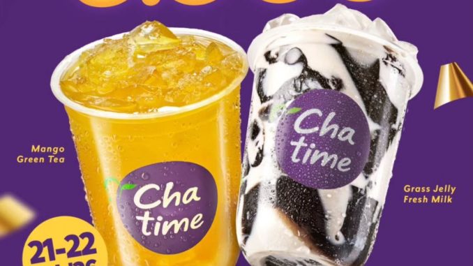 Promo Chatime HUT BCA 69 Harga Spesial Rp. 6.900 21 – 22 Februari 2026 beli Chatime Large + topping bayar BCA