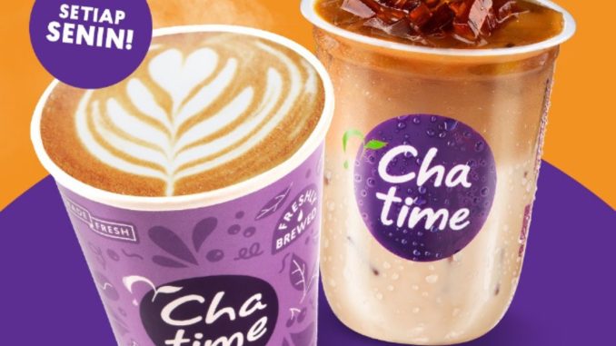 promo Chatime Monday Coffee Time Rp. 15.000 berlaku setiap Senin di aplikasi F&B ID