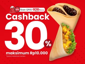 Promo Dcrepes cashback OCTO Mobile 30% berlaku 6 April 2025 - 31 Maret 2026 dengan pembayaran QRIS OctoPay di outlet tertentu