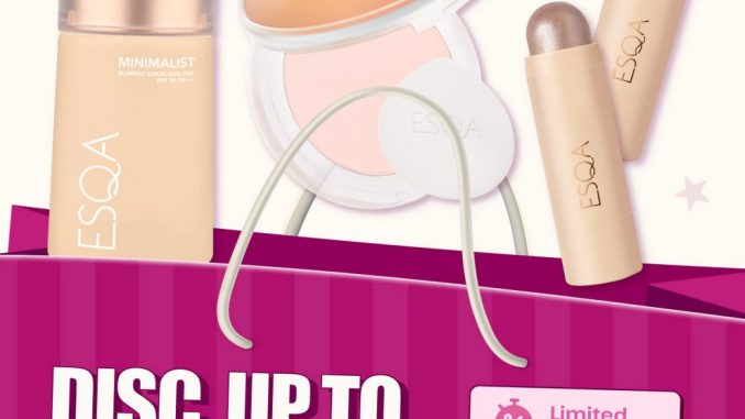 Promo ESQA Shopee diskon hingga 50% dengan voucher dan free gift produk favorit