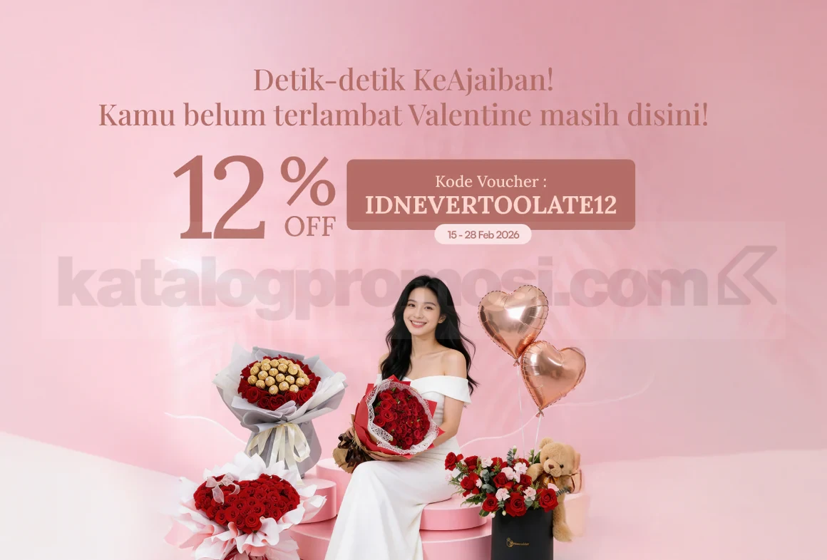 Promo FlowerAdvisor Extended Valentine Diskon 12% Buket Bunga Valentine Promo FlowerAdvisor Extended Valentine diskon 12% untuk koleksi buket bunga Valentine