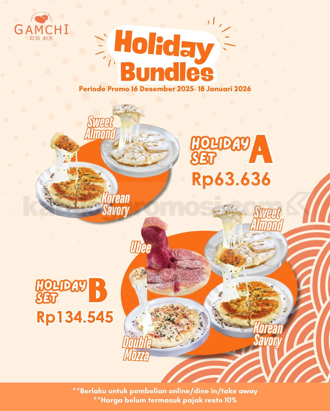 Promo Gamchi Holiday Bundles Mulai Rp. 63.636 Promo Gamchi Holiday Bundles Mulai Rp. 63.636 dengan pilihan Set A dan Set B untuk liburan