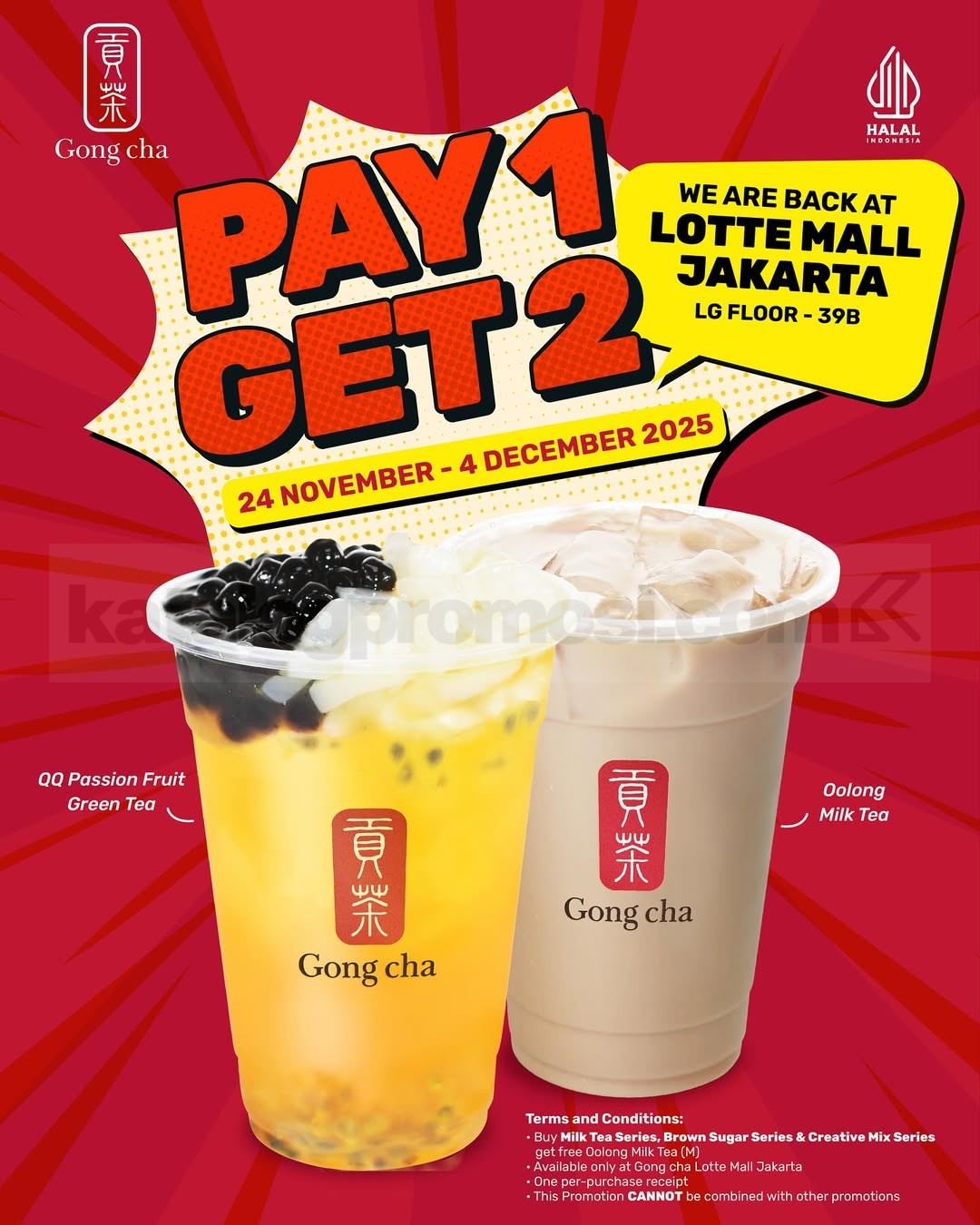 Promo Gong Cha Grand Opening Lotte Mall Jakarta Pay 1 Get 2 Promo Gong Cha Grand Opening Lotte Mall Jakarta Pay 1 Get 2 3