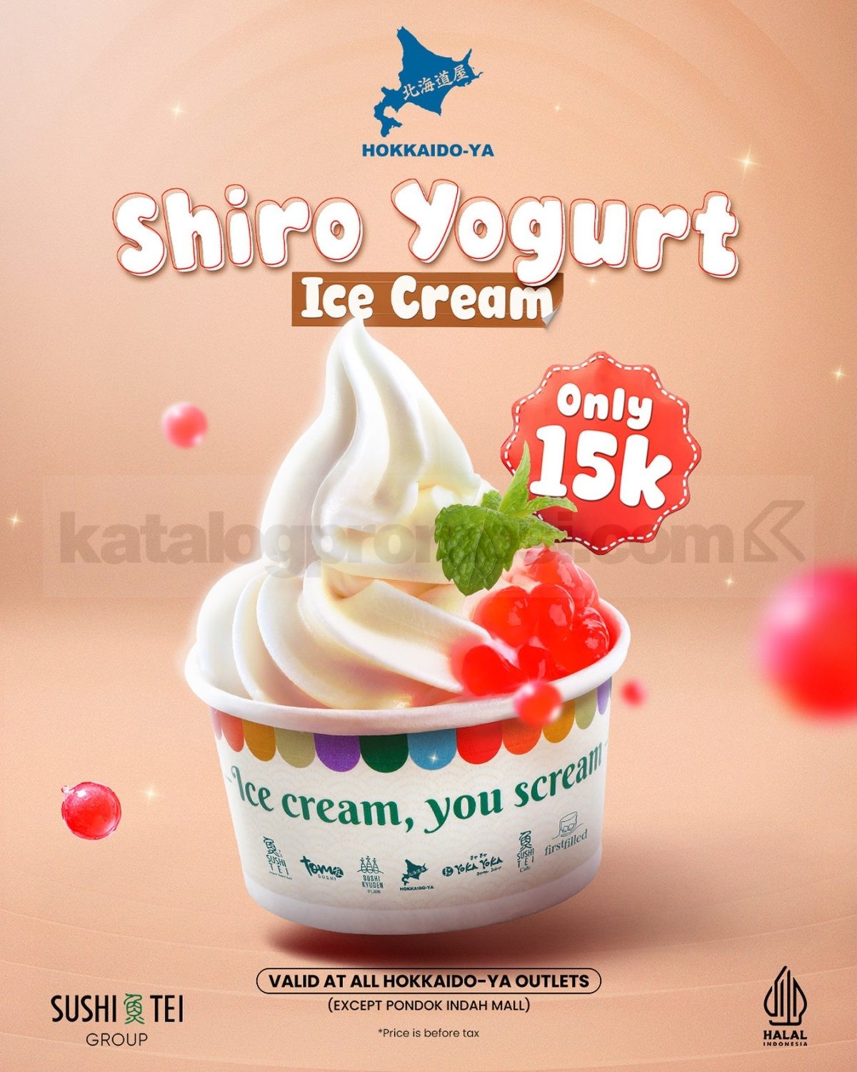Promo Hokkaido-Ya NEW! Shiro Yogurt Ice Cream Cuma Rp. 15.000 Promo Hokkaido-Ya NEW! Shiro Yogurt Ice Cream Rp. 15.000 creamy dan tangy