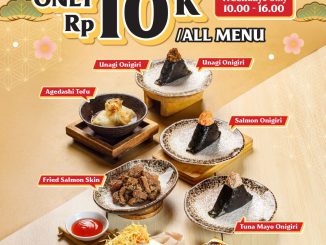 Promo Kappa Sushi NEW! Lunch Menu Rp. 10.000 dengan pilihan onigiri sushi dan side dish weekday
