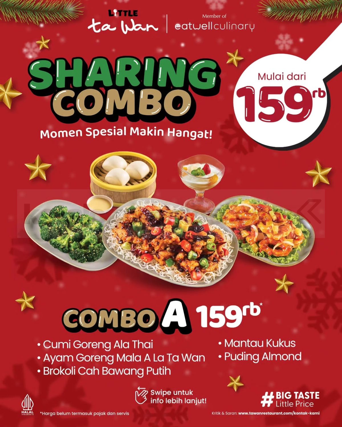 Promo Little Ta Wan Sharing Combo Menu Keluarga mulai Rp. 159.000 Promo Little Ta Wan Sharing Combo Menu Keluarga mulai Rp. 159.000 untuk makan bersama