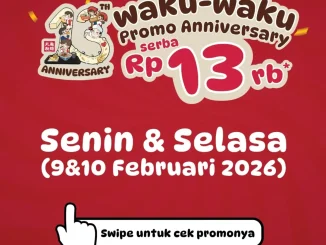 Promo Marugame Udon Waku-Waku Anniversary Serba Rp. 13.000 menu pilihan