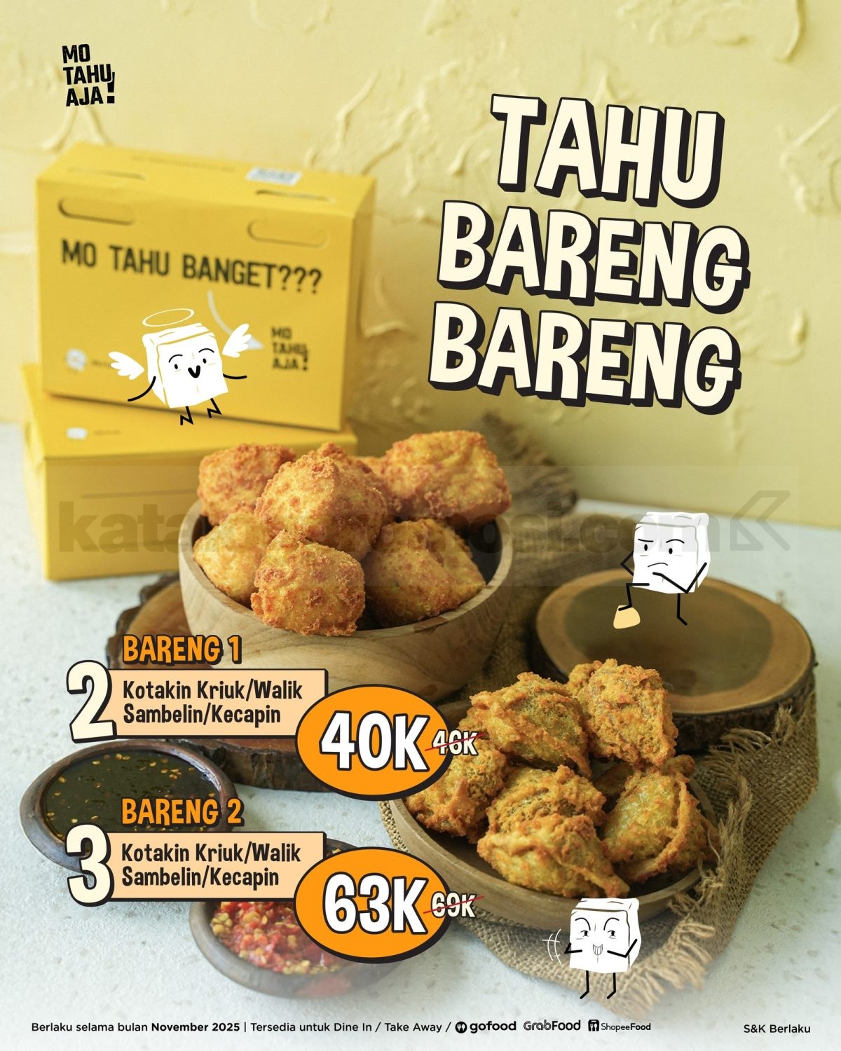 Promo Mo Tahu Aja Tahu Bareng Bareng Mulai Rp. 40.000 Promo Mo Tahu Aja Tahu Bareng Bareng mulai Rp. 40.000 selama November 2025