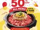Promo Pepper Lunch BRI Special 19th Anniversary diskon 50 persen semua menu berlaku 8–12 Desember 2025 untuk kartu kredit BRI.