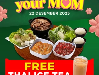 Promo Raa Cha Spesial Hari Ibu Free Thai Ice Tea minimal di seluruh outlet