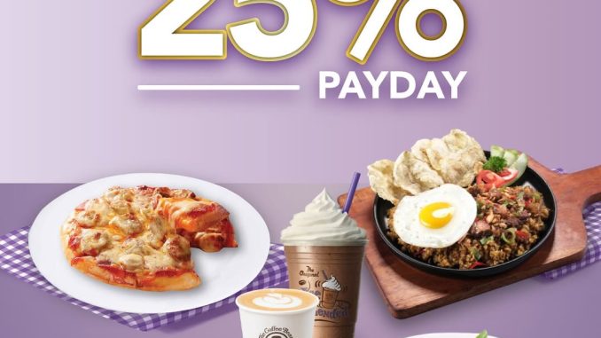 Promo The Coffee Bean & Tea Leaf Payday Diskon 25% Semua Menu berlaku 24–28 November 2025 dengan minimum pembelian Rp. 200.000