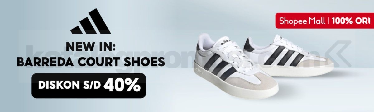 Adidas Barreda Court Shoes kini Tersedia di Shopee Diskon hingga 40%