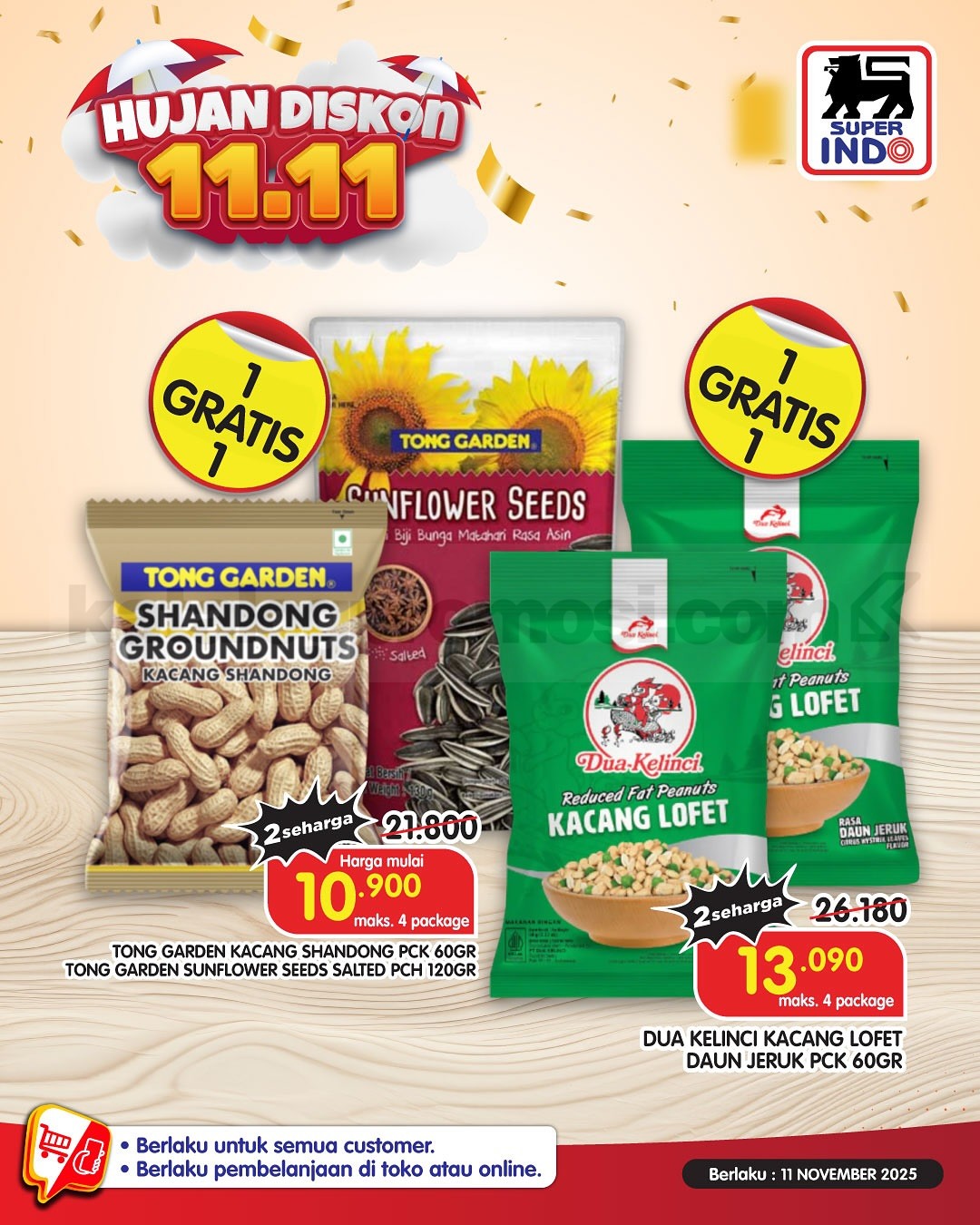 Promo Superindo 11.11 SUPER SALE BELI 1 GRATIS 1 Promo Superindo 11.11 SUPER SALE BELI 1 GRATIS 1 23