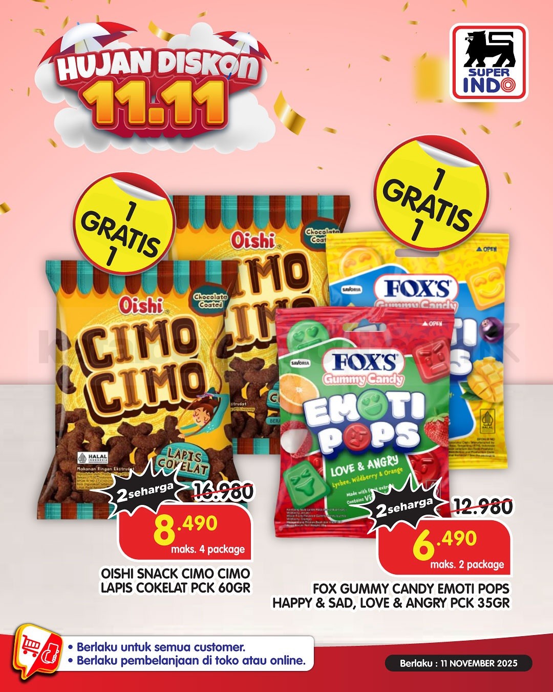 Promo Superindo 11.11 SUPER SALE BELI 1 GRATIS 1 Promo Superindo 11.11 SUPER SALE BELI 1 GRATIS 1 20