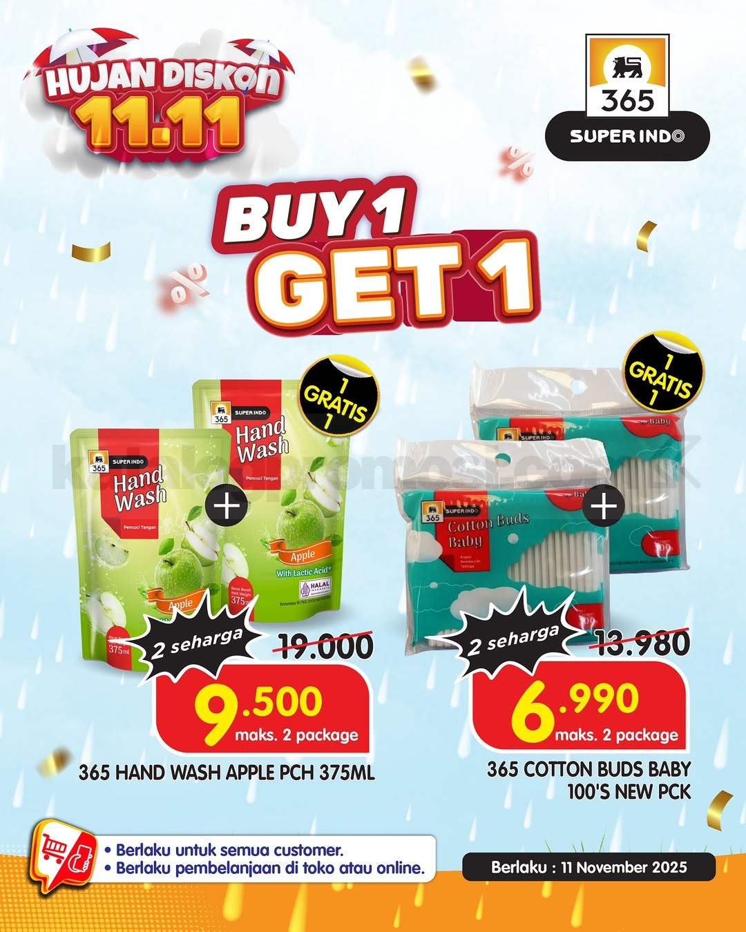 Promo Superindo 11.11 SUPER SALE BELI 1 GRATIS 1 Promo Superindo 11.11 SUPER SALE BELI 1 GRATIS 1 7