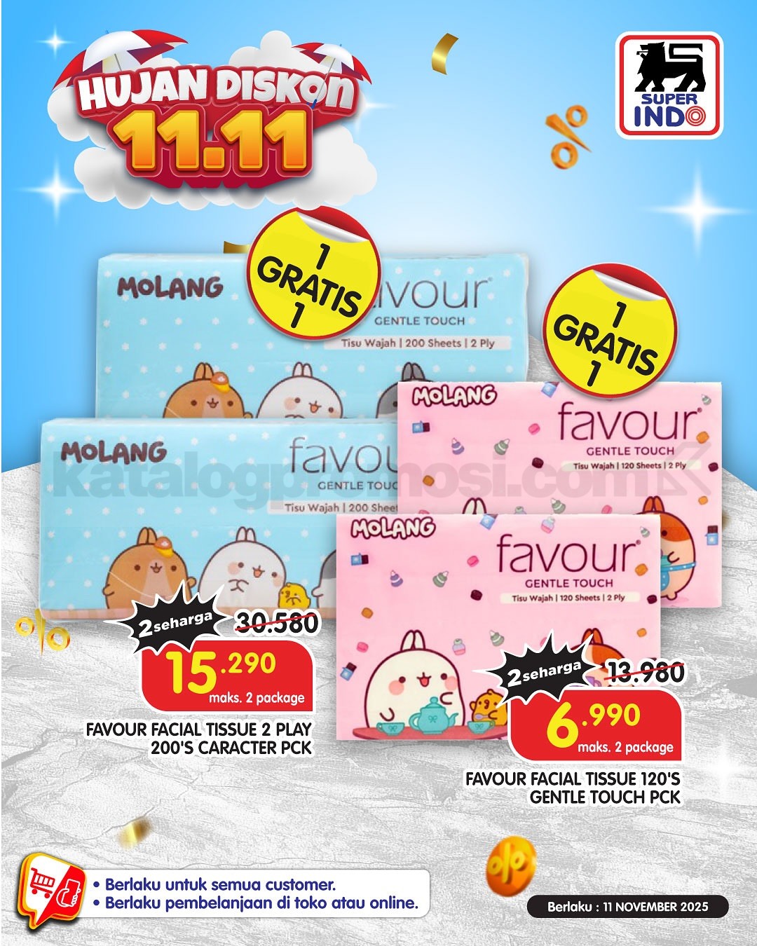 Promo Superindo 11.11 SUPER SALE BELI 1 GRATIS 1 Promo Superindo 11.11 SUPER SALE BELI 1 GRATIS 1 3