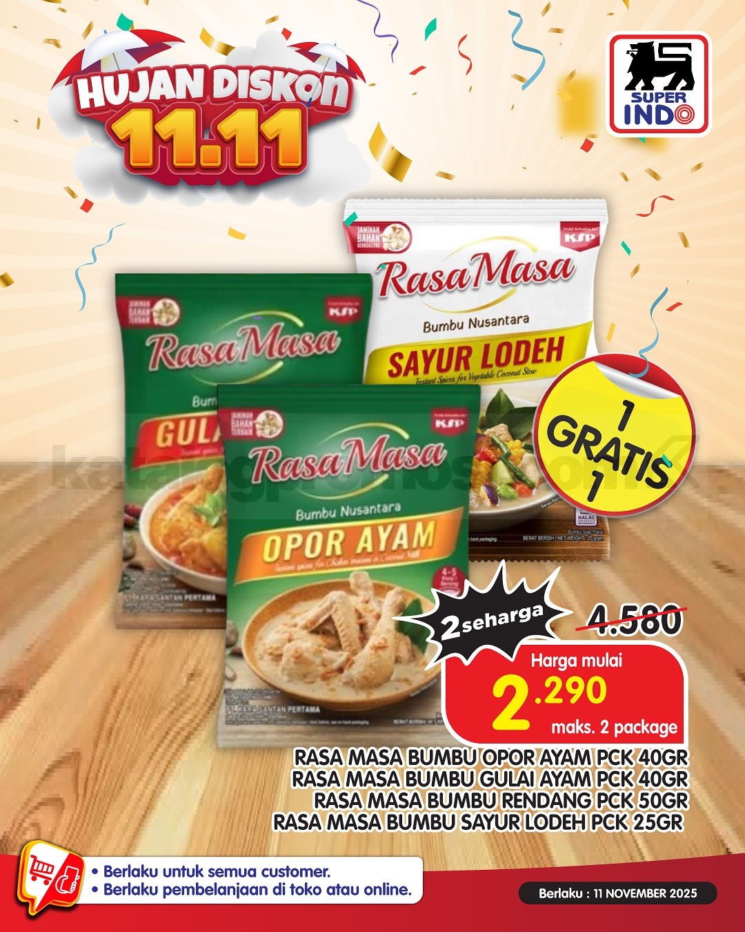 Promo Superindo 11.11 SUPER SALE BELI 1 GRATIS 1 Promo Superindo 11.11 SUPER SALE BELI 1 GRATIS 1 11