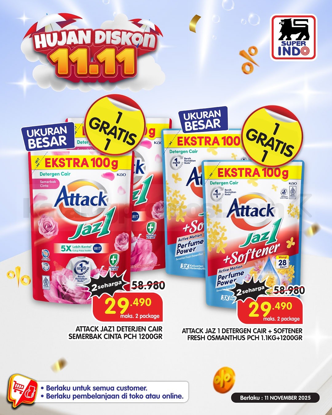 Promo Superindo 11.11 SUPER SALE BELI 1 GRATIS 1 Promo Superindo 11.11 SUPER SALE BELI 1 GRATIS 1 2