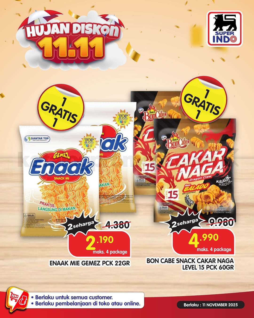 Promo Superindo 11.11 SUPER SALE BELI 1 GRATIS 1 Promo Superindo 11.11 SUPER SALE BELI 1 GRATIS 1 19