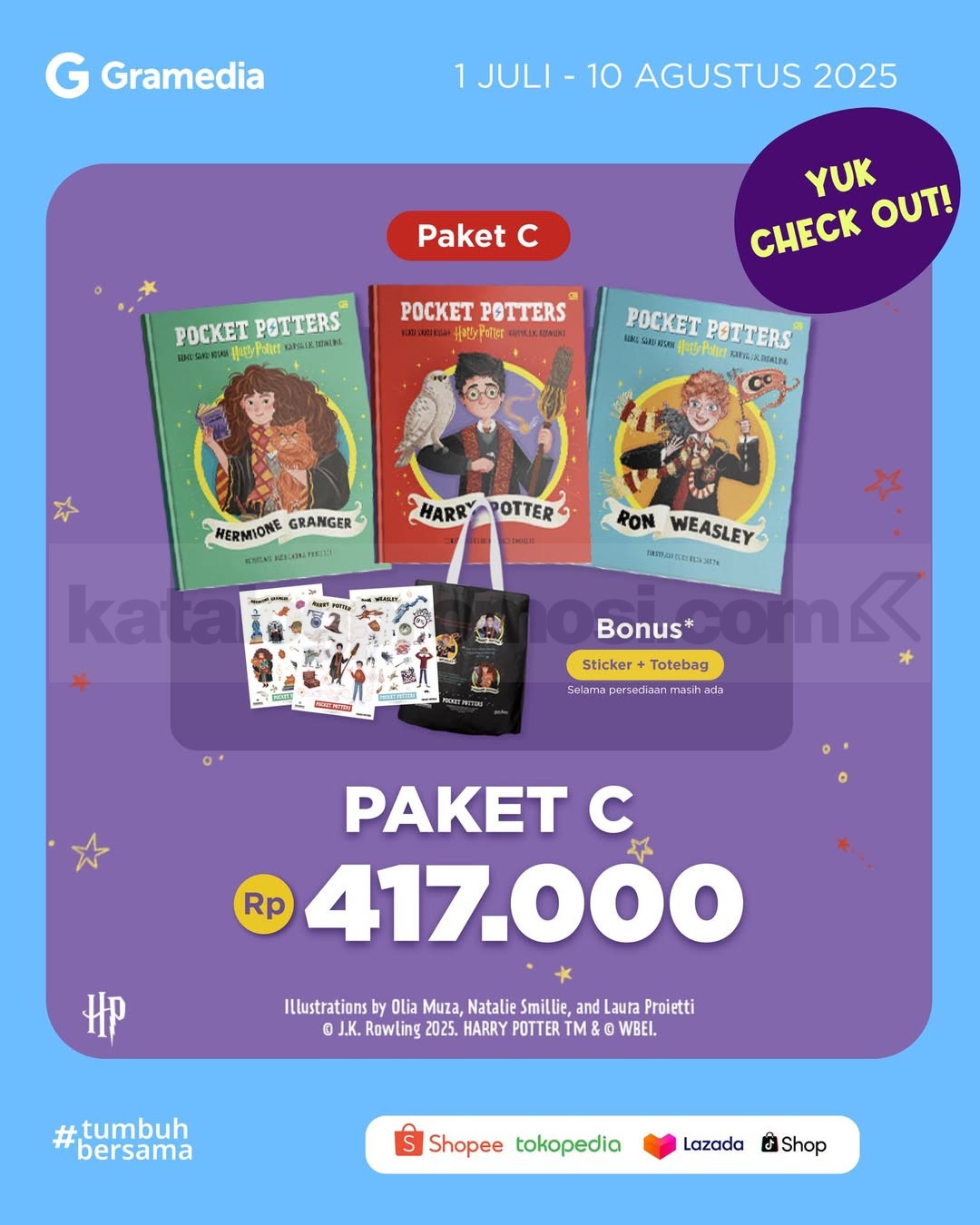Promo Gramedia Pre Order Pocket Potters dapatkan Bonus Eksklusif 