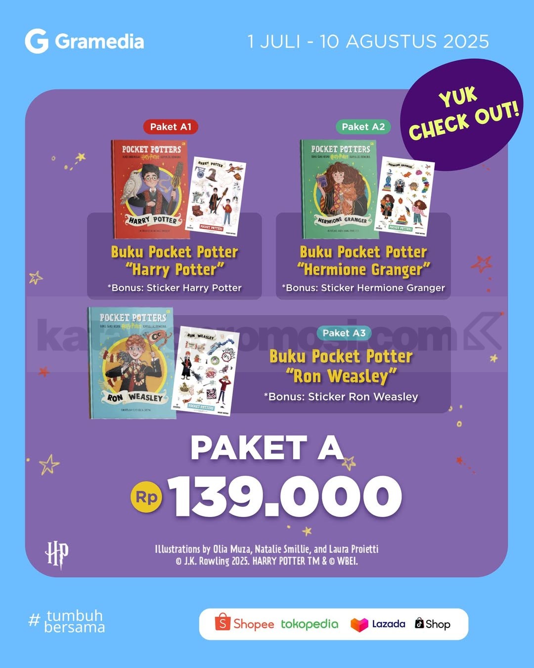 Promo Gramedia Pre Order Pocket Potters dapatkan Bonus Eksklusif 