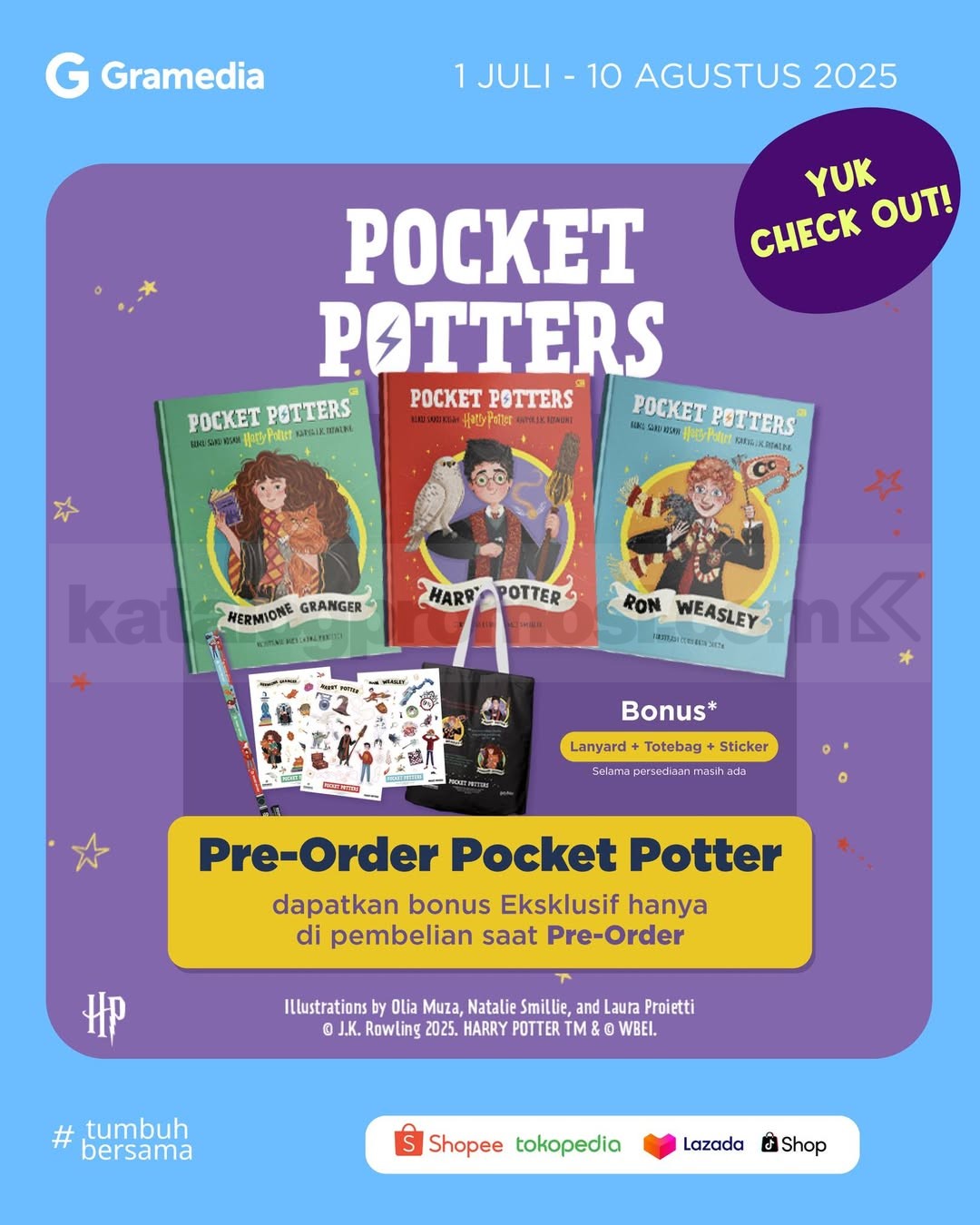 Promo Gramedia Pre Order Pocket Potters dapatkan Bonus Eksklusif 