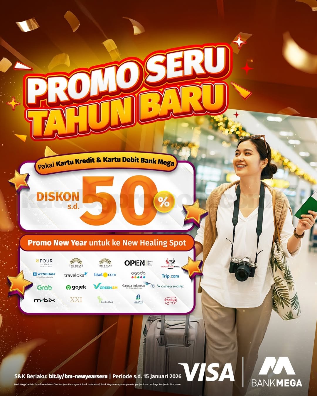 Promo Seru Tahun Baru Bank Mega - Diskon hingga 50%! Promo Seru Tahun Baru Bank Mega - Diskon hingga 50%!