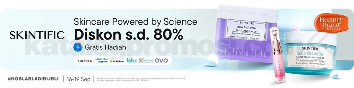 Promo Skintific di Blibli Diskon hingga 80% + Gratis Hadiah 