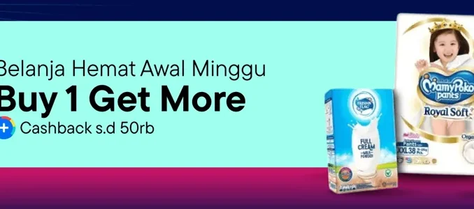 Promo Supermarket Day di Blibli Beli 1 Dapat Banyak + Cashback 50K