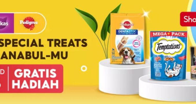 Promo Whiskas dan Pedigree di Shopee Mall Diskon hingga 13% dan Gratis Hadiah