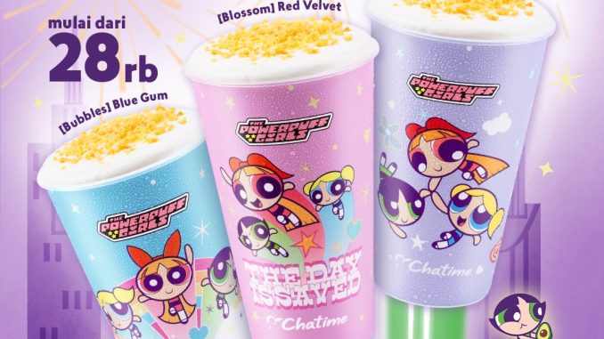 Promo Chatime x The Powerpuff Girls Holiday Heroes mulai Rp. 28.000 dengan menu minuman tematik dan bundle hotdakk