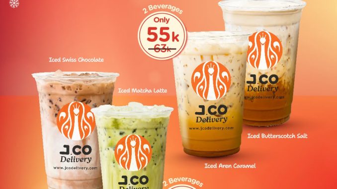 Promo JCO Delivery Deals Bertiga 3 minuman dingin Rp. 85.000 berlaku 3–16 November 2025 via aplikasi dan website JCO