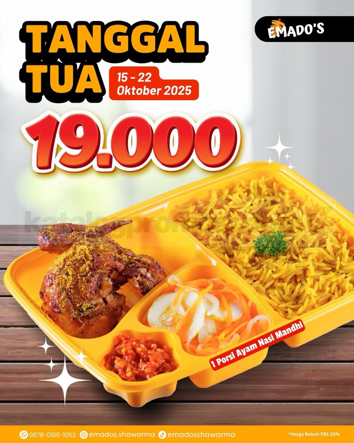 Promo Emado’s Tanggal Tua Paket Lengkap Cuma Rp 19.000* Promo Emado’s Tanggal Tua Paket Lengkap Cuma Rp 19.000* 1
