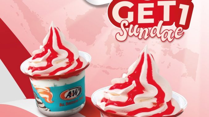 Promo A&W Merdeka Deals Buy 1 Get 1 Sundae