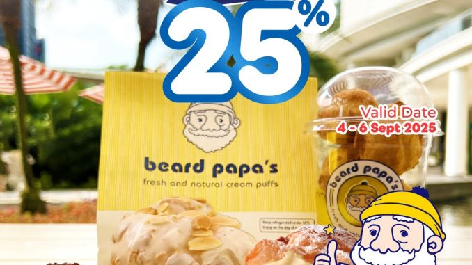 Promo Beard Papa’s Spesial BCA Hari Pelanggan Diskon 25%