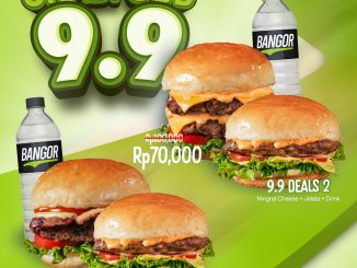 Promo Burger Bangor GrabFood 9.9 Paket Burger + Minuman mulai Rp 60.000