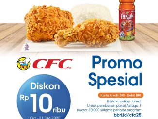 Promo CFC Spesial BRI Diskon Rp10.000 untuk Paket Astaga 1