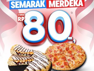 Promo Domino's Pizza Semarak Merdeka Medium Pizza Kedua cuma Rp 80,-