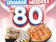 Promo Domino's Pizza Semarak Merdeka Medium Pizza Kedua cuma Rp 80,-