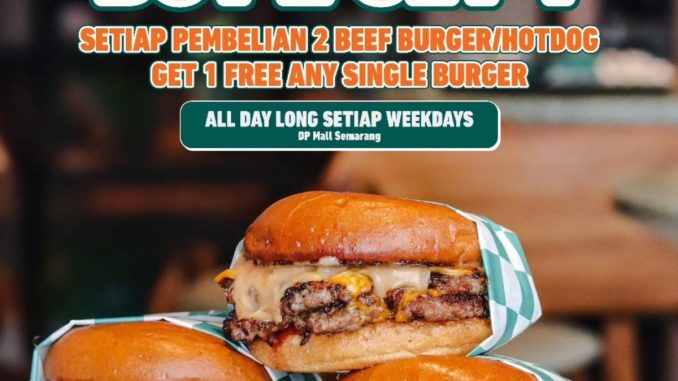 Promo Five Monkeys Burger Buy 2 Get 1 Free*