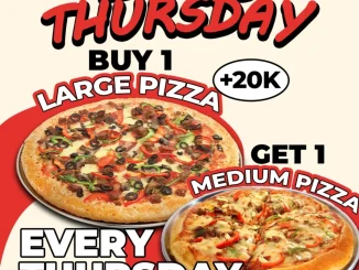 Promo Papa Ron's Buy 1 Get 1 Pizza Every Thursday*