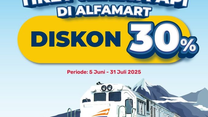Promo Alfamart x KAI Tiket Kereta Diskon 30% 1