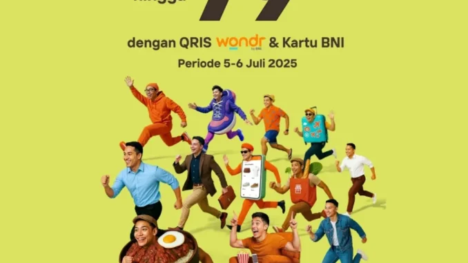 Promo BNI HUT ke-79 Diskon hingga 79%, berlaku 5-6 Juli 2025 dengan QRIS wondr & Kartu BNI di berbagai merchant pilihan Halaman 01