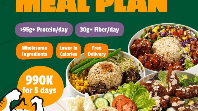 Promo BURGREENS High Protein Meal Plan 5 hari cuma Rp990K dengan gratis ongkir dan nutrisi plant-based