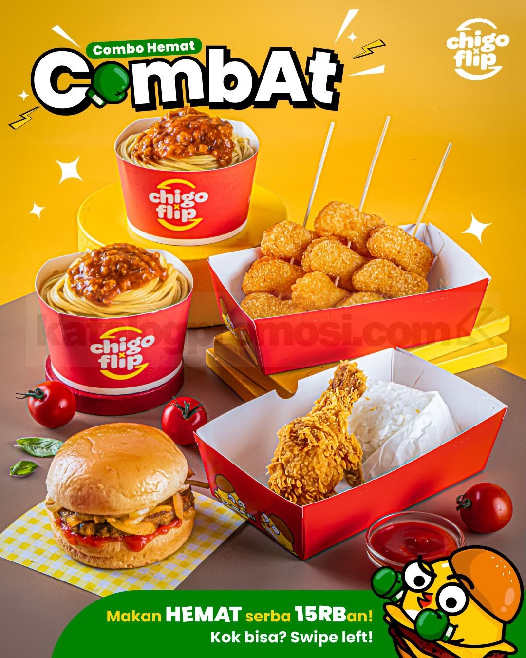 Promo Chigo x Flip Combo Hemat Serba Rp. 15.000-an Promo Chigo x Flip Combo Hemat serba Rp. 15.000-an menu hemat dompet friendly