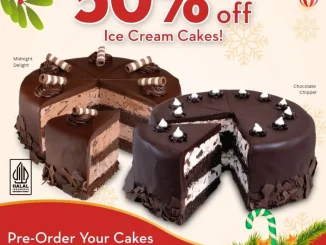 Promo Cold Stone Holiday Cake Pre-Order Diskon 50% Midnight Delight & Chocolate Chipper