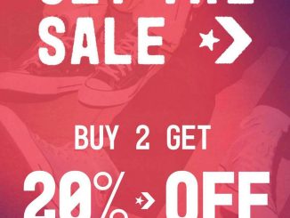Promo CONVERSE Buy 2 Get 20% Off berlaku 31 Oktober – 2 November 2025 untuk produk apparel dan footwear di seluruh store Converse Indonesia.