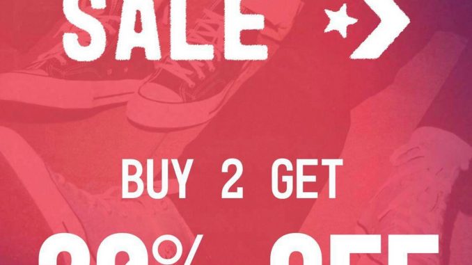 Promo CONVERSE Buy 2 Get 20% Off berlaku 31 Oktober – 2 November 2025 untuk produk apparel dan footwear di seluruh store Converse Indonesia.