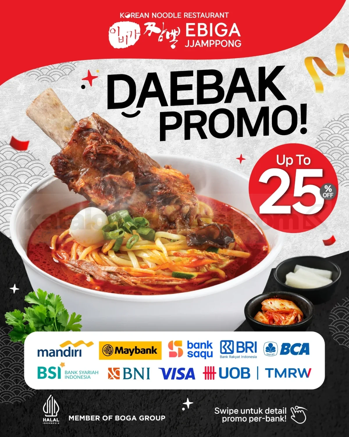 Promo Ebiga Jjamppong Diskon Bank hingga 30% Promo Ebiga Jjamppong Diskon Bank hingga 30% dengan berbagai kartu bank